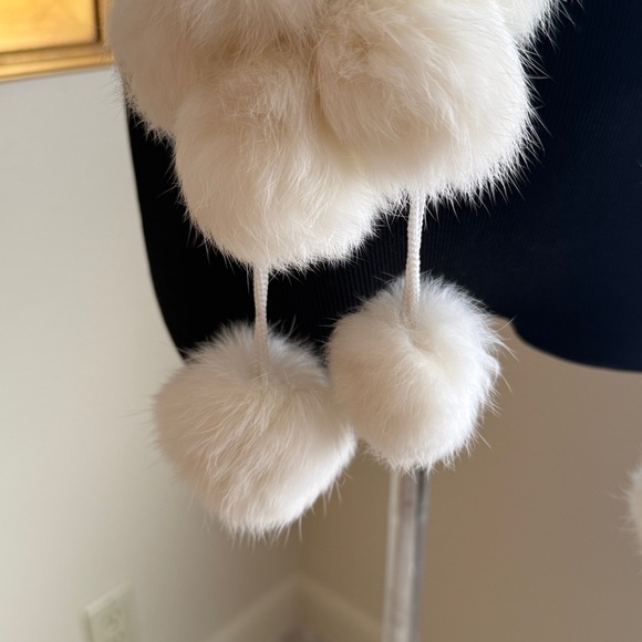 Rabbit Fur Scarf White - Picture 4 of 6